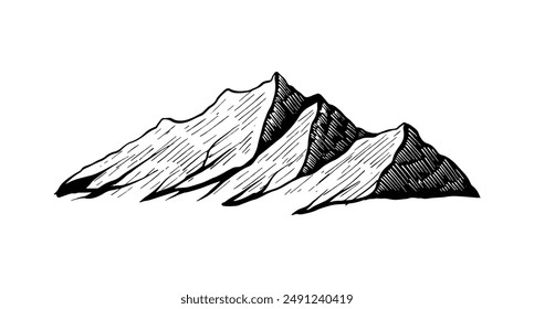 diseño de Vector de logotipo de silueta de montaña