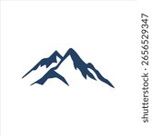 Mountain silhouette. Mountains icon vector. mountains  logo vector.	