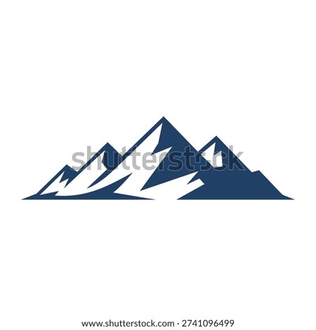 Mountain silhouette. Mountains icon vector. mountains logo vector. 