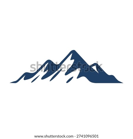Mountain silhouette. Mountains icon vector. mountains logo vector. 