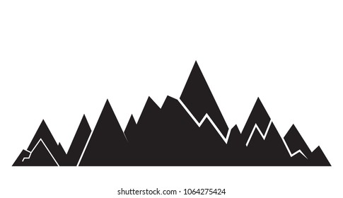 Mountain Silhouette On White Background Stock Vector (Royalty Free ...