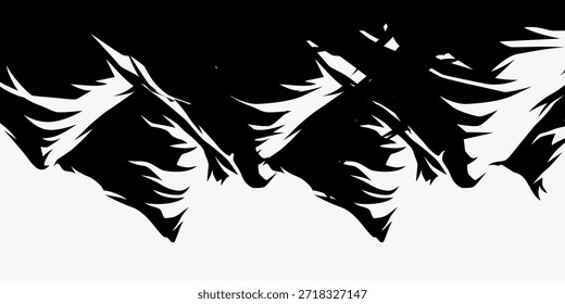 Bergseite auf weißem Hintergrund. Vektorgrafik