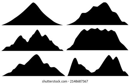 mountain silhouette, mountain ridge set