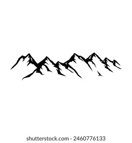 mountain silhouette , set of blue rocky mountain silhouette. bundle vector.