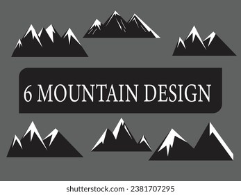 Silhouette de montaña , conjunto de silueta de montaña rocosa. vector de agrupamiento.