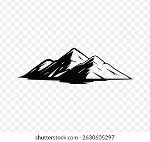 Diseño de Arte vectorial de silueta de montaña, ilustración