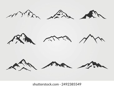 Arte vectorial, iconos y gráficos de Mountain Silhouette