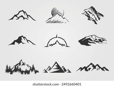 Mountain Silhouette Vector Art, Icons, and Graphics