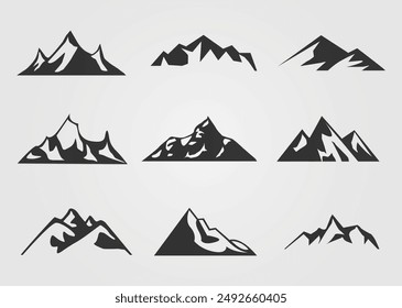 Mountain Silhouette Vector Art, Icons, and Graphics