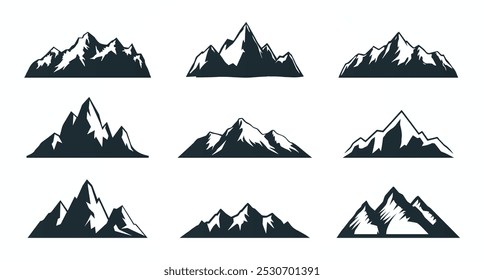Montanha Silhueta Vetor Arte, Ícones e Gráficos