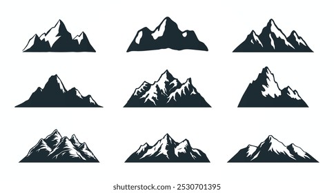 Mountain Silhouette Vector Art, Icons, and Graphics