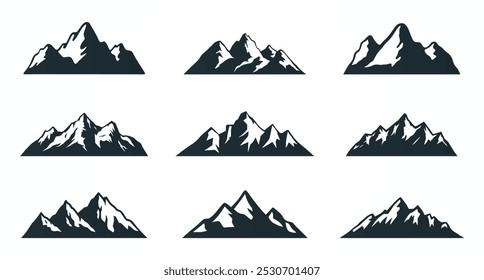 Montanha Silhueta Vetor Arte, Ícones e Gráficos