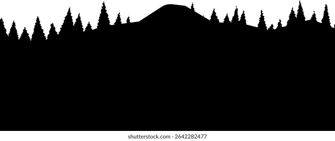 Mountain Silhouette Vector is a clean, minimalist design featuring bold mountain outlines, ideal for nature, adventure, or outdoor-themed visuals.