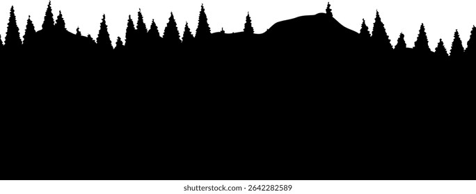 Mountain Silhouette Vector is a clean, minimalist design featuring bold mountain outlines, ideal for nature, adventure, or outdoor-themed visuals.