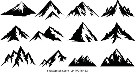 Silueta de montaña Vector Colección Arte