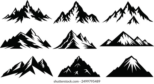 Mountain Silhouette Vector Collection Art