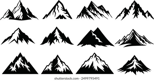 Mountain Silhouette Vector Collection Art