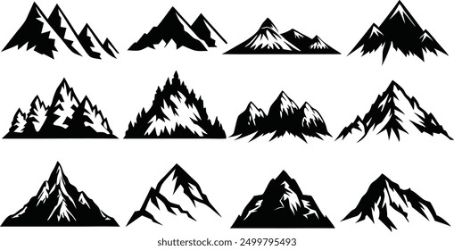 Mountain Silhouette Vector Collection Art