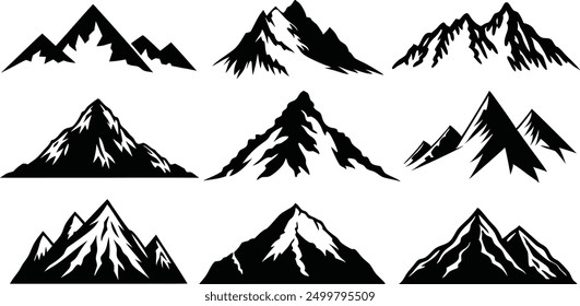 Silueta de montaña Vector Colección Arte