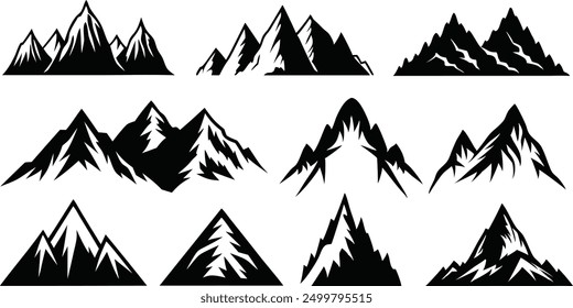 Mountain Silhouette Vector Collection Art