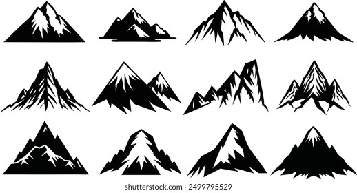 Mountain Silhouette Vector Collection Art
