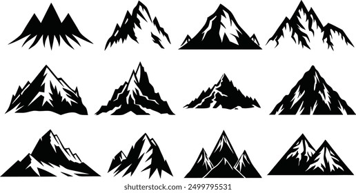 Mountain Silhouette Vector Collection Art