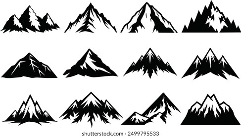 Mountain Silhouette Vector Collection Art