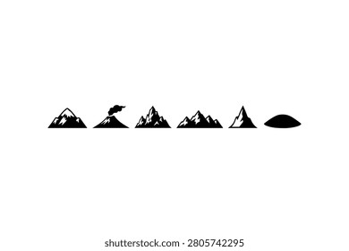 Mountain Silhouette Vector Collection Set