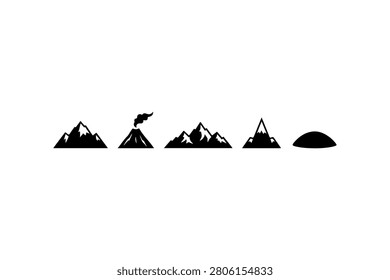 Mountain Silhouette Vector Collection Set