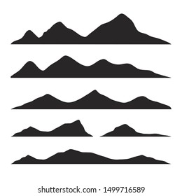 Mountain silhouette vector design illustration isolated on white background