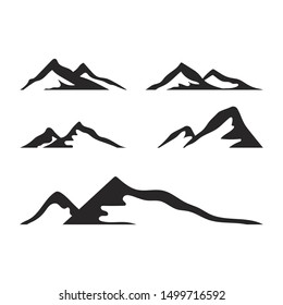 Mountain silhouette vector design illustration isolated on white background
