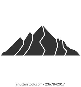 Mountain silhouette. Vector flat icon