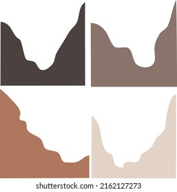 Montaña. Silhouette de montaña. Ilustración vectorial plana de una montaña.