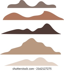 Mountain. Mountain silhouette. Vector flat illustration of a mountain.