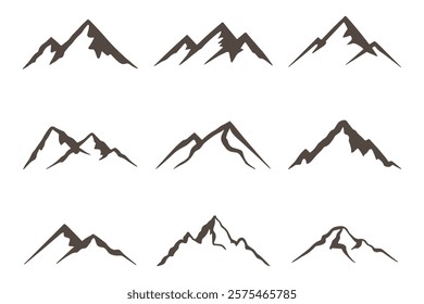 mountain silhouette. mountain vector. mountain icon