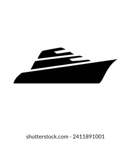Mountain silhouette vector icon. Black and white mountain icon