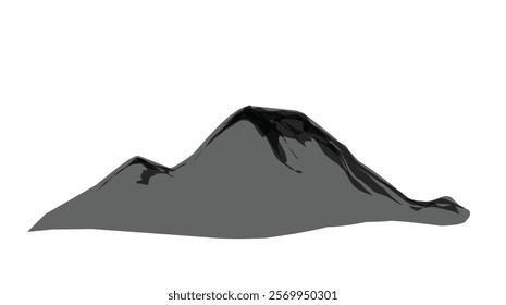 mountain silhouette. Mountain vector. Mountain silhouette - vector icon on white background. Vector illustration.