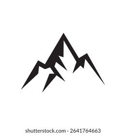 Mountain Silhouette Vector Icon Symbol 