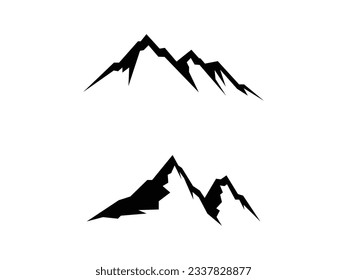 mountain silhouette vector illistration landscape logo