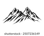 A mountain silhouette vector illustration