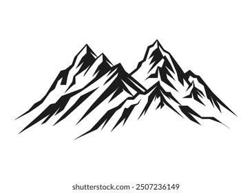 A mountain silhouette vector illustration