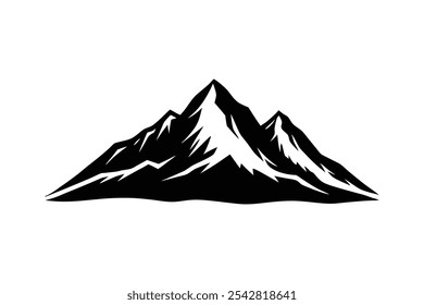 Mountain Silhouette Vector Illustration - Scenic Nature Art for Print, Web and Design Projects