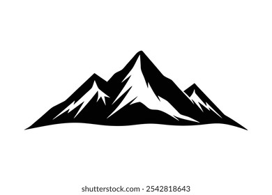 Mountain Silhouette Vector Illustration - Scenic Nature Art for Print, Web and Design Projects