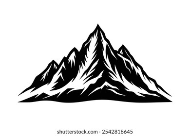 Mountain Silhouette Vector Illustration - Scenic Nature Art for Print, Web and Design Projects