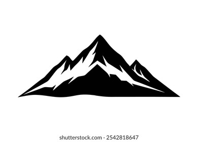 Mountain Silhouette Vector Illustration - Scenic Nature Art for Print, Web and Design Projects