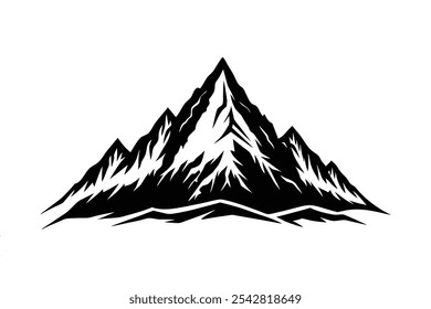 Mountain Silhouette Vector Illustration - Scenic Nature Art for Print, Web and Design Projects