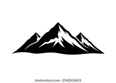 Mountain Silhouette Vector Illustration - Scenic Nature Art for Print, Web and Design Projects