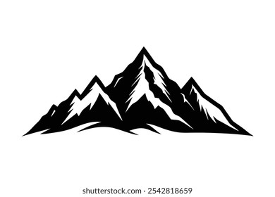 Mountain Silhouette Vector Illustration - Scenic Nature Art for Print, Web and Design Projects