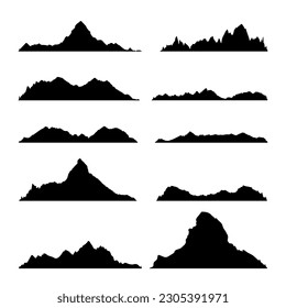 Mountain Silhouette Vector Stock Illustration Mountain Vector 01