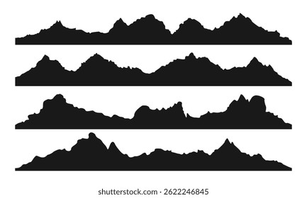 mountain silhouettes Vector template illustration